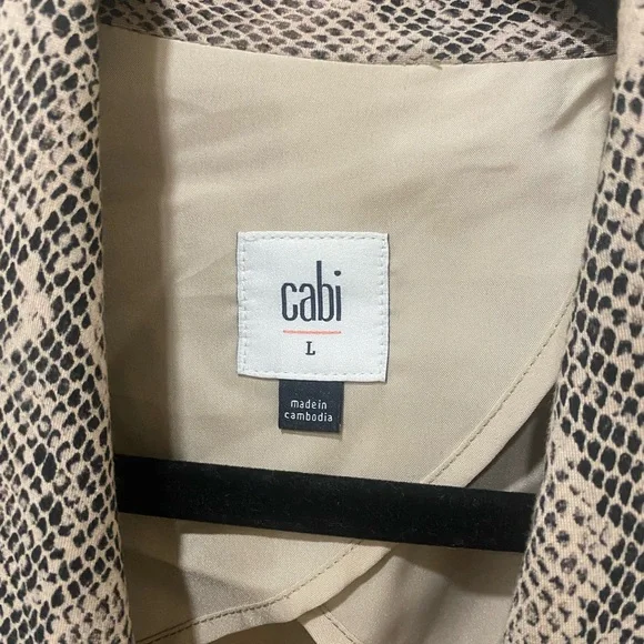 CAbi Beige and Black Snake Print Jacket - Picture 3 of 6